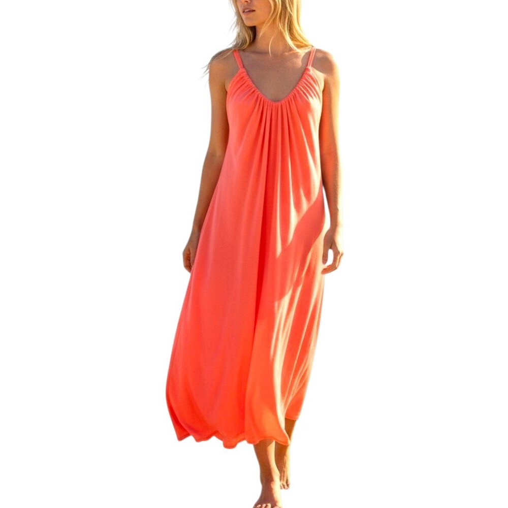 NWT J. Crew Cotton Voile Sheer Sundress Coral Beach/Pool/Vacation/Summer - XL
